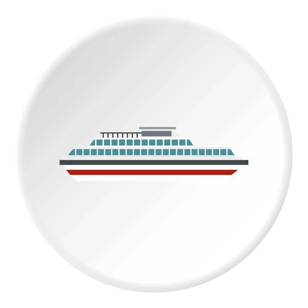 Círculo ícone navio a vapor — Vetor de Stock