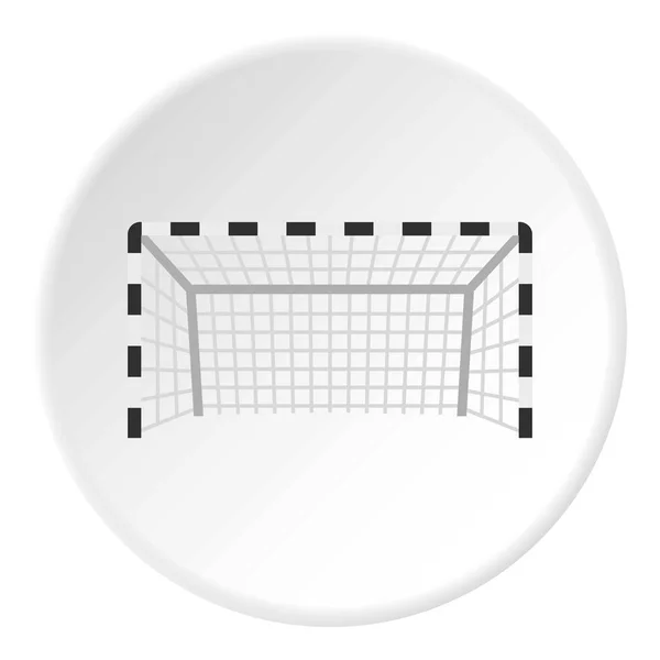 Fútbol o fútbol puerta icono círculo — Vector de stock