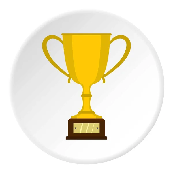 Золотий трофей Кубок значок кола — стоковий вектор