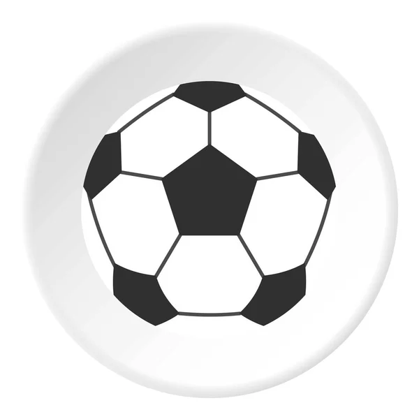 Icono de pelota de fútbol de cuero círculo — Vector de stock