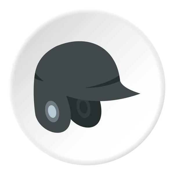 Grå baseball hjälm ikonen cirkel — Stock vektor