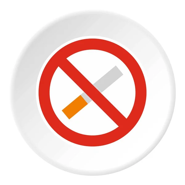 Non fumare icona cerchio — Vettoriale Stock