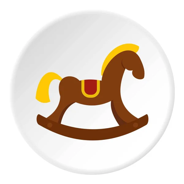 Giocattolo cavallo icona cerchio — Vettoriale Stock