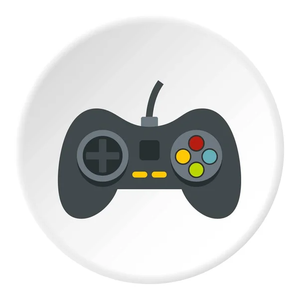 Contrôleur de jeu vidéo icône cercle — Image vectorielle