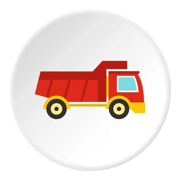 Camion jouet rouge icône cercle — Image vectorielle