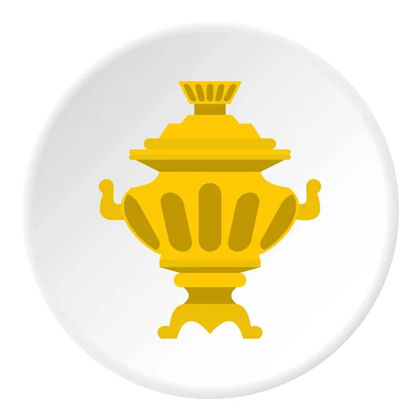 Samovar icono círculo — Vector de stock