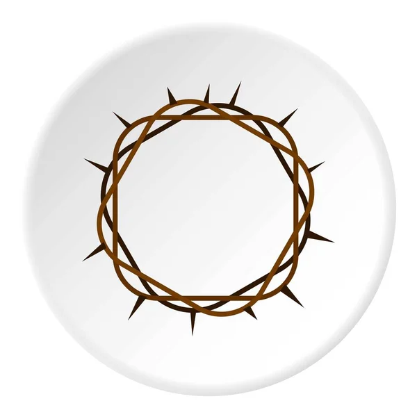 Crown of thorns icon circle — Stock Vector