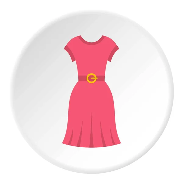 Rosa Kleid Ikone Kreis — Stockvektor
