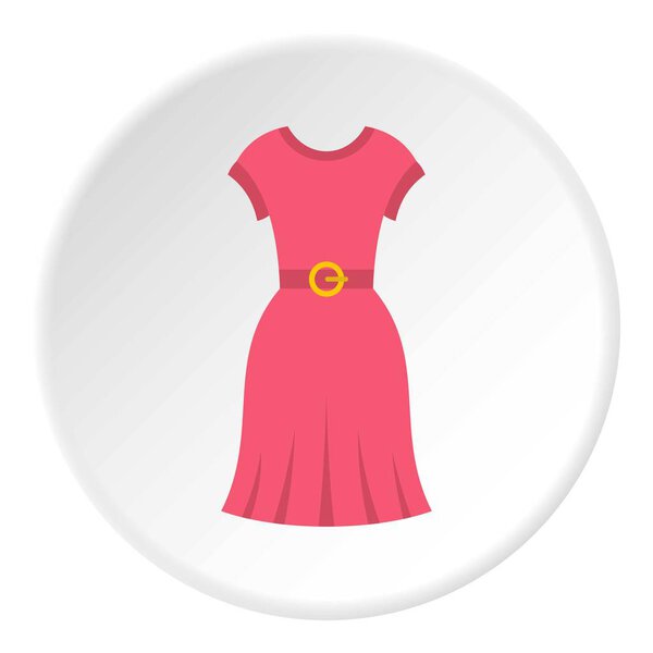 Pink dress icon circle