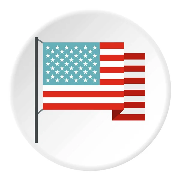 美国国旗图标圆圈 — 图库矢量图片