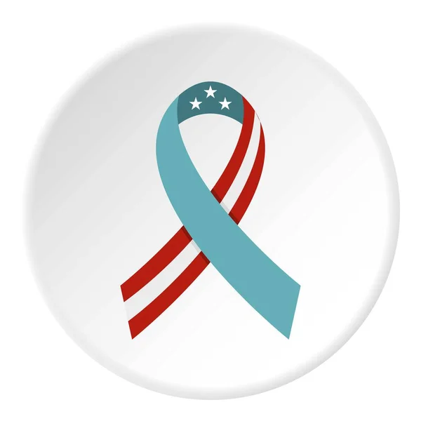 American ribbon icon circle — Stock Vector