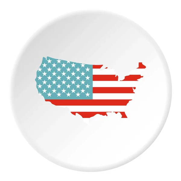Carte américaine icône cercle — Image vectorielle