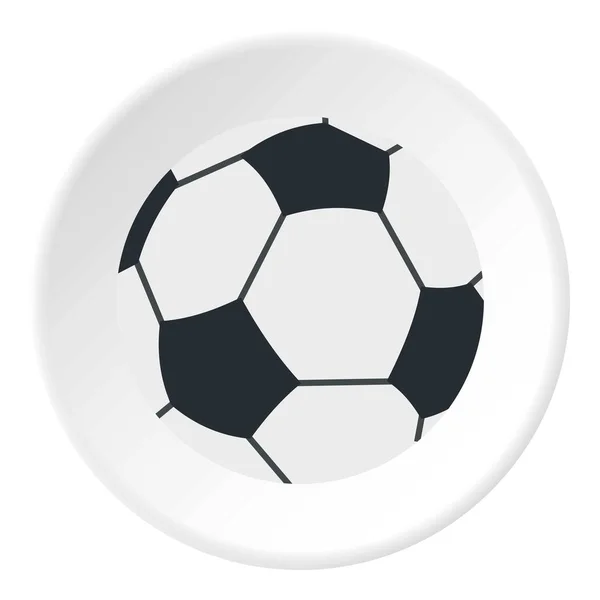 Fútbol o pelota de fútbol icono círculo — Vector de stock