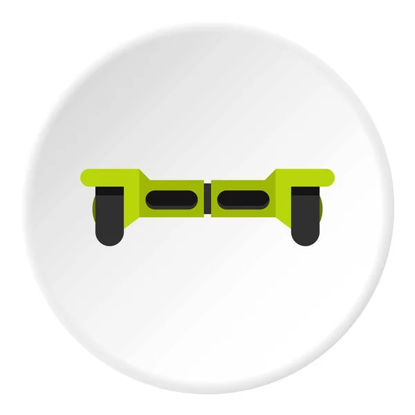 Hoverboard zelená ikona kruh — Stockový vektor