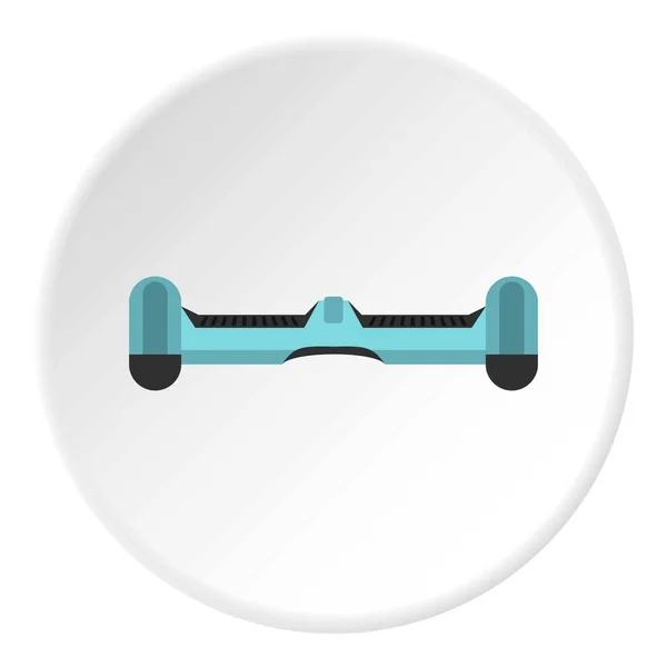 Bleu double roue auto équilibrage icône de skateboard — Image vectorielle