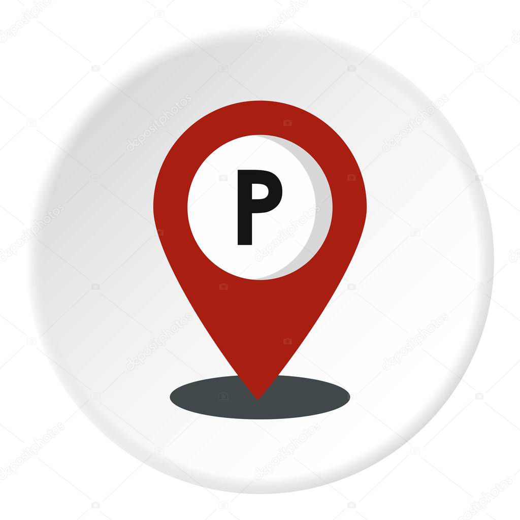Map pointer icon circle