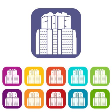 Iguazu falls, Arjantin simgeler düz ayarlamak