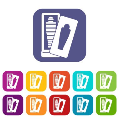 Mumya lahit Icons düz ayarla
