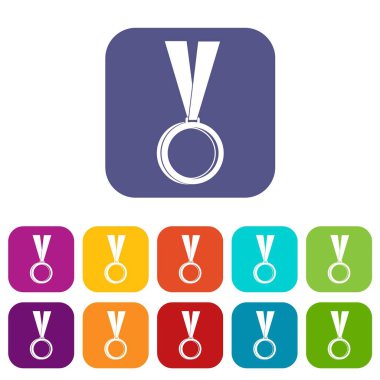 Madalya simgeleri düz ayarlamak