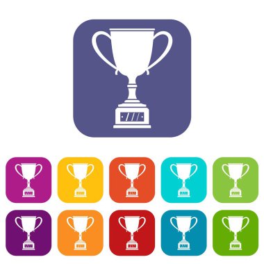 Kazanan Kupası simgeleri düz ayarlamak