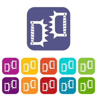 Eklemleri çiviler ikonları ile düz ayarla