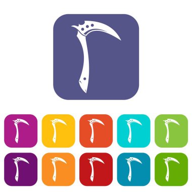 Kama silah simgeleri düz ayarlamak