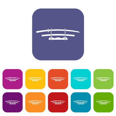 Katana, Japon kılıç simgeleri düz ayarlamak