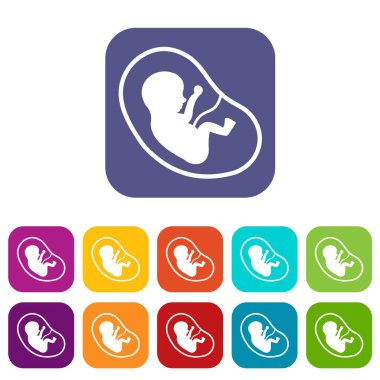 Fetus simgeleri düz ayarlamak