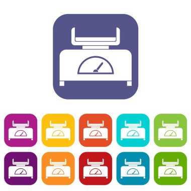 Ağırlık ölçeği simgelerinin düz ayarla