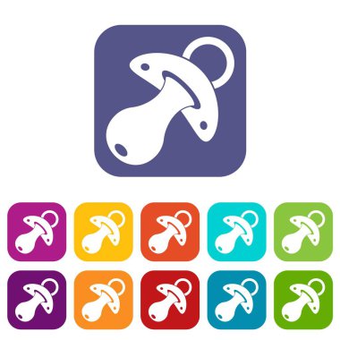 Bebek emziği simgeleri düz ayarlamak