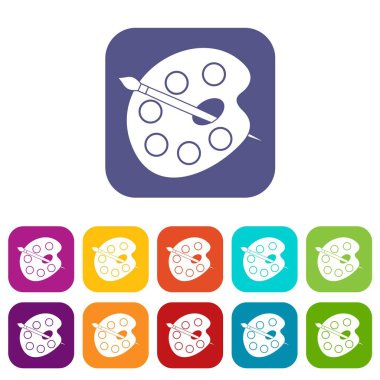 Palet simgeleri düz ayarlamak