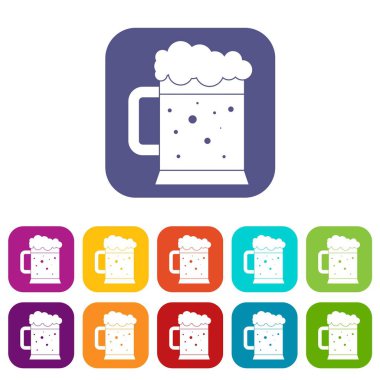 Bira kupa simgeleri düz ayarlamak