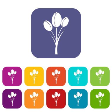 Lale simgeleri düz ayarlamak