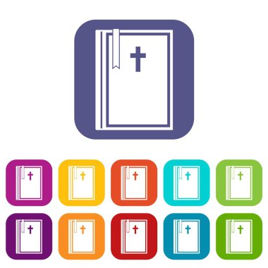 İncil simgeleri düz ayarlamak