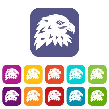 Kartal simgeleri düz ayarlamak