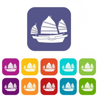 Önemsiz tekne simgeleri düz ayarlamak