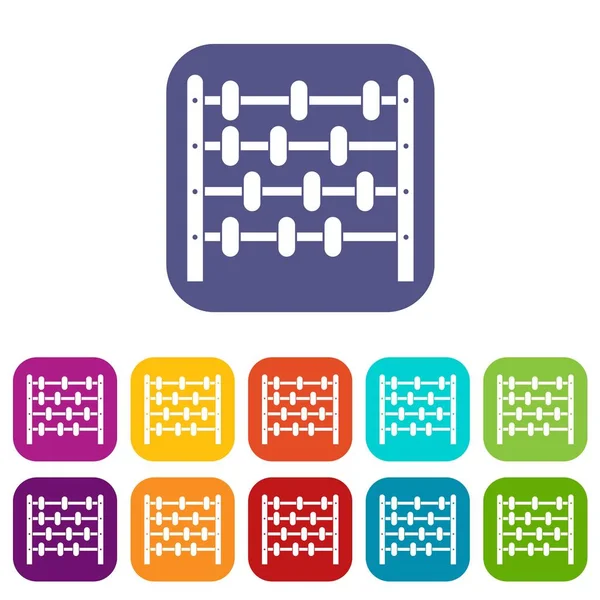 Çocuk abaküs simgeleri düz ayarlamak