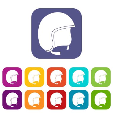 Emanet kask simgeleri düz ayarlamak