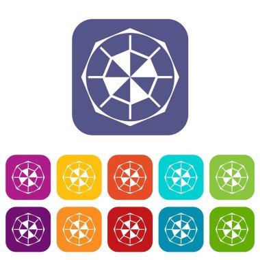 Elmas taş simgeleri düz ayarlamak