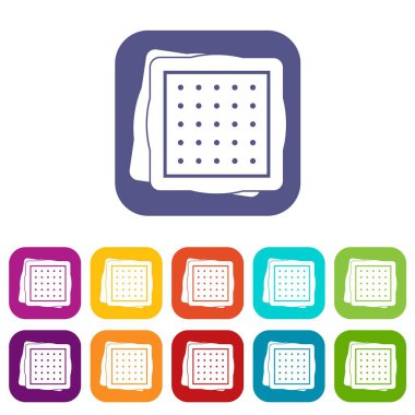 Bisküvi simgeleri düz ayarlamak