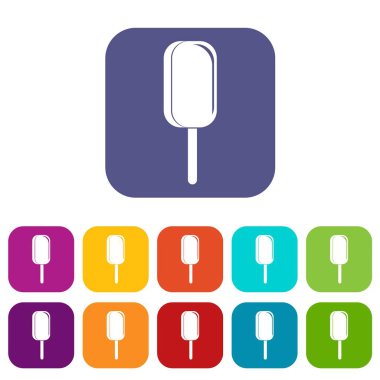 Dondurma simgeleri düz ayarlamak