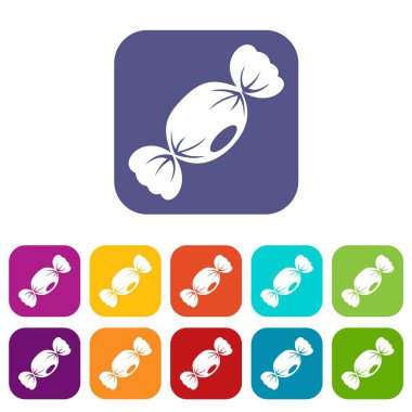 Küçük şeker simgeleri düz ayarlamak