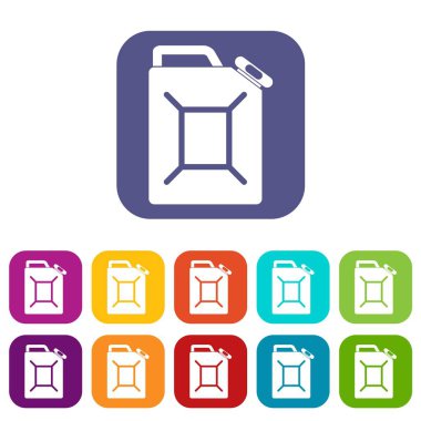 Yakıt bidon simgeleri düz ayarlamak