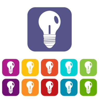 Düz set ampul simgeleri