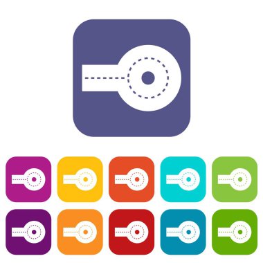 Dairesel çıkmaz simgeleri düz ayarlamak