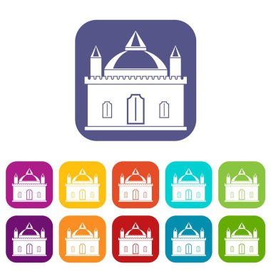 Royal castle simgeleri düz ayarlamak