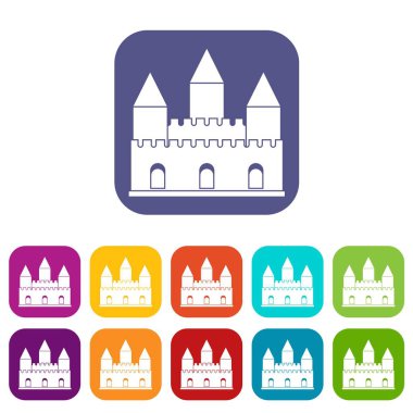 Kale kule simgeleri düz ayarlamak