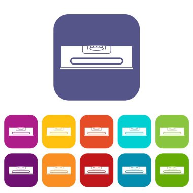 Düzey simgeler düz binada