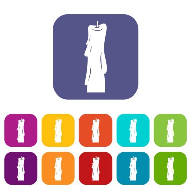 Mum Mum simgeleri düz ayarlamak