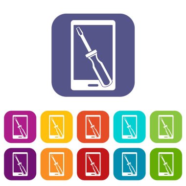 Yenileme telefon simgeleri düz ayarlamak